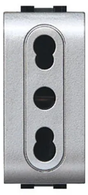 Image de PRISE BIVALENTE « MYLIFE » 10/16 A 250 V 2P+T - Gris