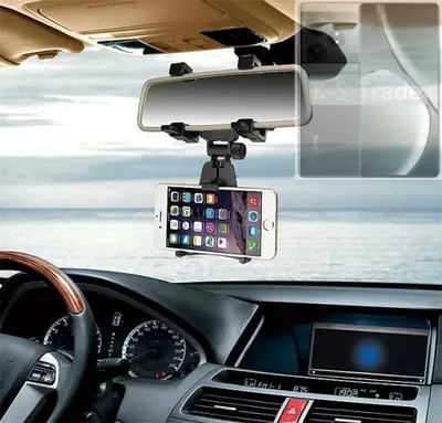 Produktbild von K-S-Trade Smartphone Halterung kompatibel mit Realme GT 6T Rückspiegel Halterung schwarz Auto Halterung KFZ Halter