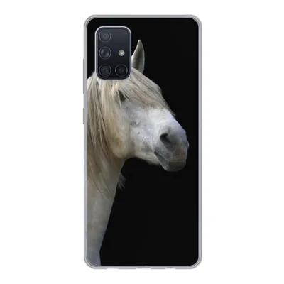 Produktbild von MuchoWow® Handyhülle Schutzhülle Hülle für Samsung Galaxy A51 5G Pferde - Pilz - Schwarz Silikon Softcase Handy Hülle - Abbildung