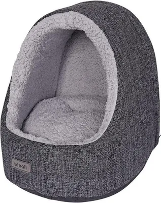Image de Coussin réversible « Niche pour chat » gris foncé