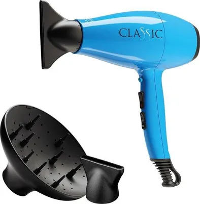 Image de Sèche-cheveux professionnel avec 2 embouts, 3 réglages de température et 2 vitesses