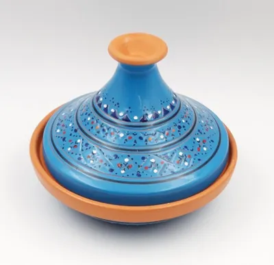 Zdjęcie produktu dla Indywidualny rozkloszowany tajine Marrakech Blue - D 22 cm