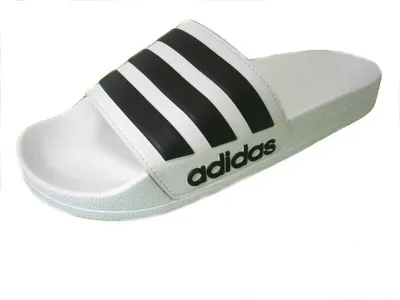 Produktbild von Adidas Adilette Cloudfoam, Männlich, Erwachsener, Rutschen, Schwarz, Weiß, Abbildung, Synthetik