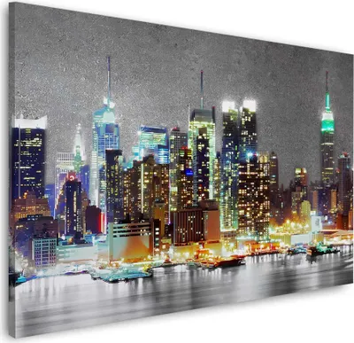 Produktbild von New York Skyline USA Wandbild Leinwandbild Kunstdruck XL Wanddeko: 150x100x4cm