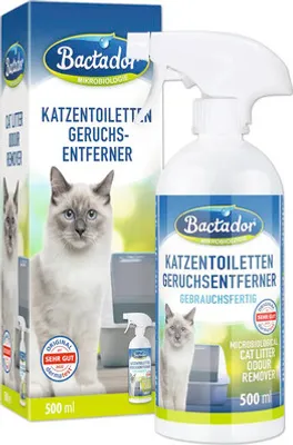 Produktbild von Geruchsentferner Bactador® Katzentoiletten Geruchsentferner 500 ml zuverlässige Absorbierung von unangenehmen Gerüchen
