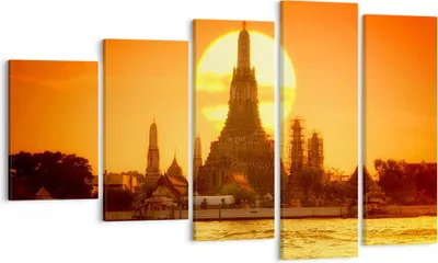 Produktbild von Bild auf Leinwand - Leinwandbild - Tempel Asien - 100x60cm - Wand Bild - Wanddeko - Wandbilder - Leinwanddruck - Bilder - Kunstdruck - Wanddekoration - Leinwand bilder - Wandkunst - EG100x60-3420