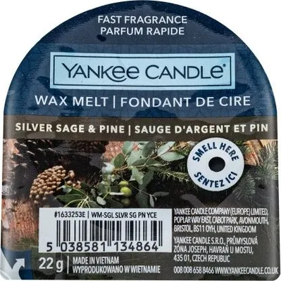 Zdjęcie produktu dla Yankee Candle Silver Sage & Pine, Inne, Zielony, Sosna, Szałwia, Silver Sage & Pine, Aldehydy, Szałwia muszkatołowa, Jaśmin, Sosna