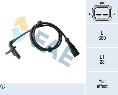 Produktbild von FAE ABS Sensor Raddrehzahl Hinten Rechts für RENAULT Clio III Schrägheck (BR0/1, CR0/1) 78410