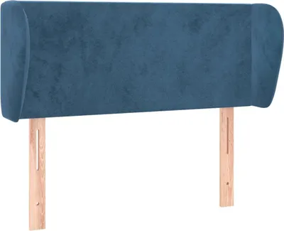 Produktbild von vidaXL Kopfteil mit Ohren Dunkelblau 83x23x78/88 cm Samt