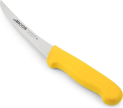 Immagine prodotto di Coltello da disosso Arcos color - Prof 291300 in acciaio inox nitrum e polipropilene giallo mango ergonomico e lama da 14 cm, vetrina