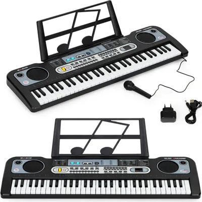Obrázok produktu pre Detské elektrické piano (keyboard) 61 kláves s mikrofónom, nahrávanie, 10 rytmov