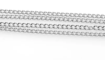 Produktbild von Vintageparts 2 m Gliederkette gedreht platinfarben 3x2 mm