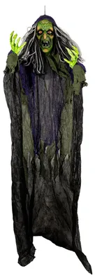 Produktbild von Hexe mit Schütteleffekt, Sound & Licht 182cm als Halloween Deko
