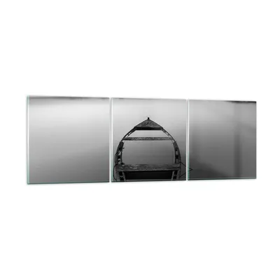 Produktbild von Bilder auf glas - 3 Teile - £ódŸ Einsamkeit Leere - 90x30cm - Glasbilder - Wandbilder - Bilder - zum Aufhängen bereit - Wanddekoration aus Glas - Glas Bilder - Wandbild auf Glas - GCA90x30-4932