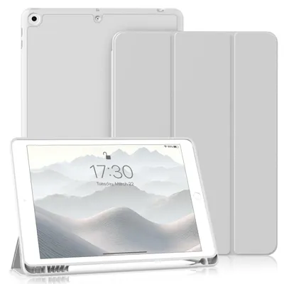 Immagine prodotto di Custodia in silicone morbido per iPad 9/8/7 - Con supporto per stilo - 10,2 pollici