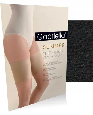 Produktbild von Gabriella Oberschenkelband Satine 510 gegen Scheuern schwarz
