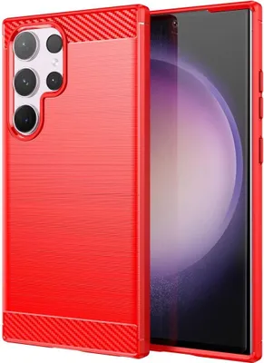 Produktbild von König Design Hülle kompatibel mit Samsung Galaxy S24 Ultra Kunststoff Soft Handyhülle - Handy Case Rot