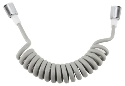 Immagine prodotto di Tubo flessibile per doccia, telescopico, 2 metri, grigio, in ABS, antitorsione