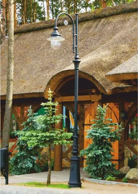 Produktbild von Casa Padrino Jugendstil Straßenlaterne / Gartenlaterne Schwarz - Außenbeleuchtung