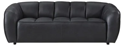 Produktbild von 2-Sitzer-Sofa aus schwarzem Leder PRADONI
