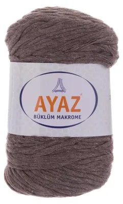250g Strickgarn Büklüm Makrome Baumwollgarn graubeige