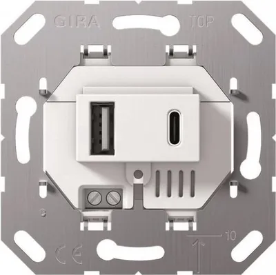 Immagine prodotto di Gira USB alimentatore 2f tipo A/C inserto ws 234900 (234900)