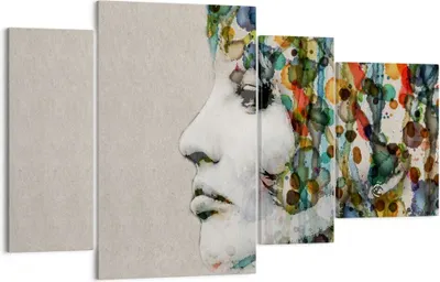 Produktbild von Bild auf Leinwand - Leinwandbild - Gesicht Frau - 120x70cm - Wand Bild - Wanddeko - Wandbilder - Leinwanddruck - Bilder - Kunstdruck - Wanddekoration - Leinwand bilder - Wandkunst - DL120x70-3533