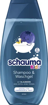 Produktbild von Schwarzkopf Schauma Blaubeere Shampoo, 250 ml, Shampoo, Kinder, Alle Farben, Flasche, Heidelbeere