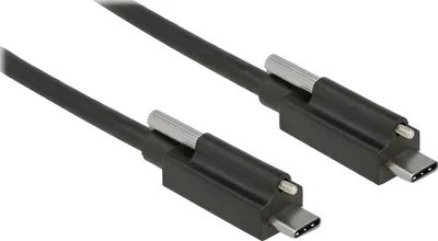 Produktbild von DeLOCK 83719, 1 m, USB C, USB C, USB 3.2 Gen 2 (3.1 Gen 2), Männlich/Männlich, Schwarz