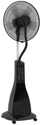 Produktbild von Standventilator mit Luftbefeuchtung, leise, mobil, Fernsteuerung, Schwarz