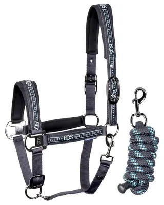 Image de Harry's Horse Equestrian Society : licol et longe noir Cob noir Cob