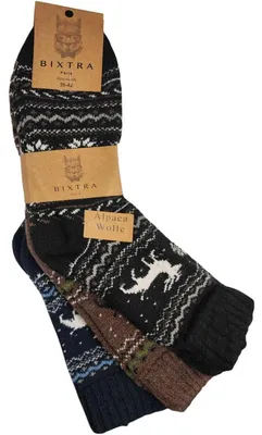 Produktbild von 3 Paar Alpaka Socken Wollsocken Herren Wintersocken,  Mix9/39-42