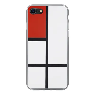 Produktbild von MuchoWow® Handyhülle Schutzhülle Hülle für iPhone 8 Komposition - Piet Mondrian Silikon Softcase Handy Hülle - Schutzhaube
