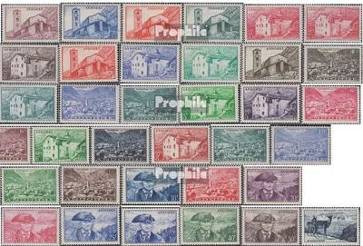 Produktbild von Briefmarken Andorra - Französische Post 1944 Mi 103-141 (kompl.Ausg.) postfrisch Landschaften
