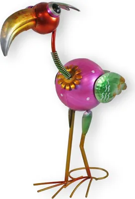Produktbild von Metallfigur Vogel Figur Gartenfigur exotischer Vogel 50 cm Blechfiguren Garten Dekofigur