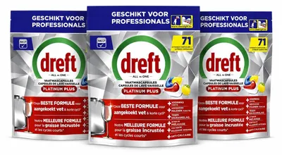 Immagine prodotto di Pastiglie per lavastoviglie Dreft Platinum Plus Limone All in 1 - 213 pastiglie