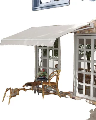 Image de Store extensible, manivelle manuelle, protection UV