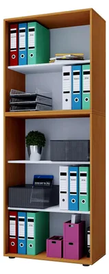 Produktbild von Stehendes Holzregal | platzsparender Aktenschrank | Maße ca. B. 70 x H. 184 x T. 37 cm | Elegantes Büroregal