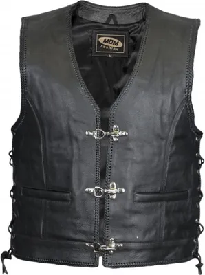 Produktbild von Biker Kutte Lederkutte Lederweste Clubweste Rockerweste Herren Chopper Motorrad(2XL)