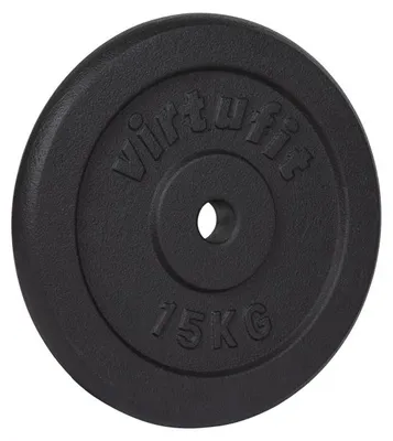 Produktbild von VirtuFit Gusseisen-Hantelscheibe 30 mm 15 kg Schwarz