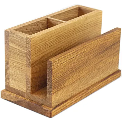 Produktbild von Besteckbehälter mit Serviettenhalter, Höhe: 130 mm, Länge: 220 mm, linöl