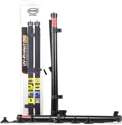 Produktbild von HEYNER® Auto-Sonnenrollo 2 x 45 x 55 cm Autofenster Sonnenblende UV Schutz mit Saugnapf & Einhand-Einrollfunktion Sonnenschutz Auto Lkw Babys Kinder