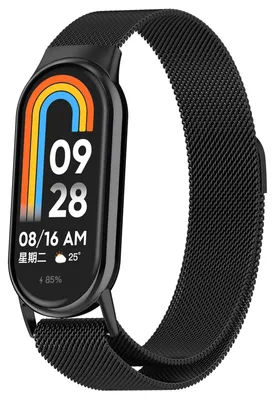 Produktbild von By Qubix Milanaise-Armband - Schwarz - passend für Xiaomi Smart Band 8 / 9 / 10