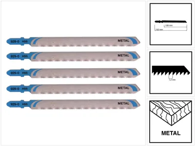 Produktbild von DeWalt DT2085 HSS - Stichsägeblatt Metall T318A, 5er Set