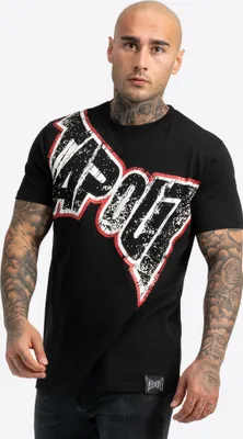 Image de Herren T-Shirt normal Passform BERNARDINO Noir/Ecru/Rouge XL Tapout