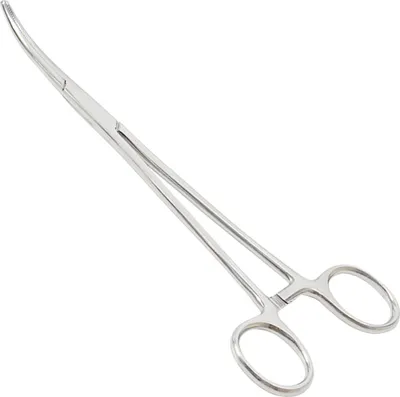 Produktbild von Pinzette 14 cm, gebogener Kopf, Edelstahl, Ohrenhaarentfernung, für Haustiere