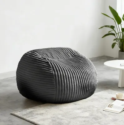 Produktbild von MODFU Sitzsack Relaxsessel Einzelsitz Weiche Polsterung Ergonomische Rückenlehne Flanell für kleine Wohnungen geeignet Grau