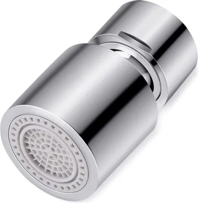 Produktbild von Wasserhahn Aufsatz, Hangrui 360° Drehbar Luftsprudler Wasserhah, Mischdüse 2-Strahlen, Wasserhahn Verlängerung, Verlängerung Wasserhahn 22mm Innengewinde (FM22) Küche/Bad