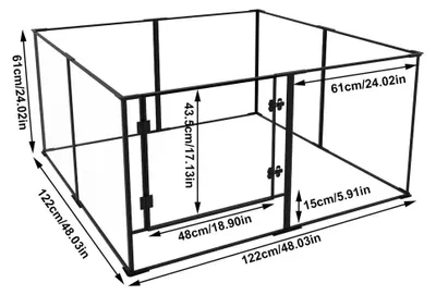 Produktbild von Hundezwinger, langlebige Materialien, sicheres Design, M (122x122x61cm)