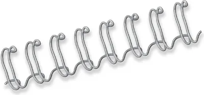 Produktbild von Drahtbinderücken A4 3:1 12mm 81-100 Blatt silber VE=10x100 Stück